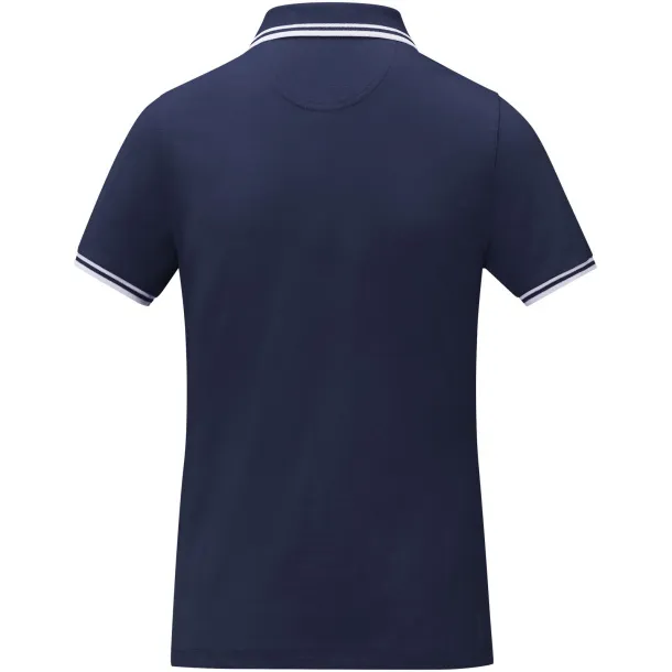 Amarago short sleeve women's tipping polo - Elevate Life Navy Blue