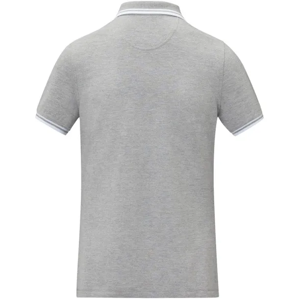 Amarago short sleeve women's tipping polo - Elevate Life Heather grey