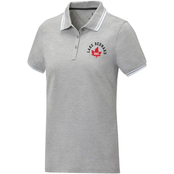 Amarago ženska polo majica kratkih rukava - Elevate Life Heather grey