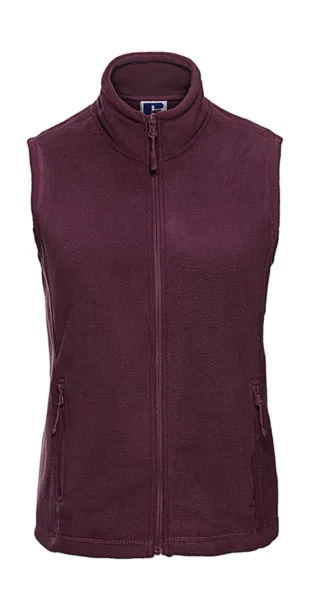  Ladies' Gilet Outdoor Fleece - Russell  Burgundy