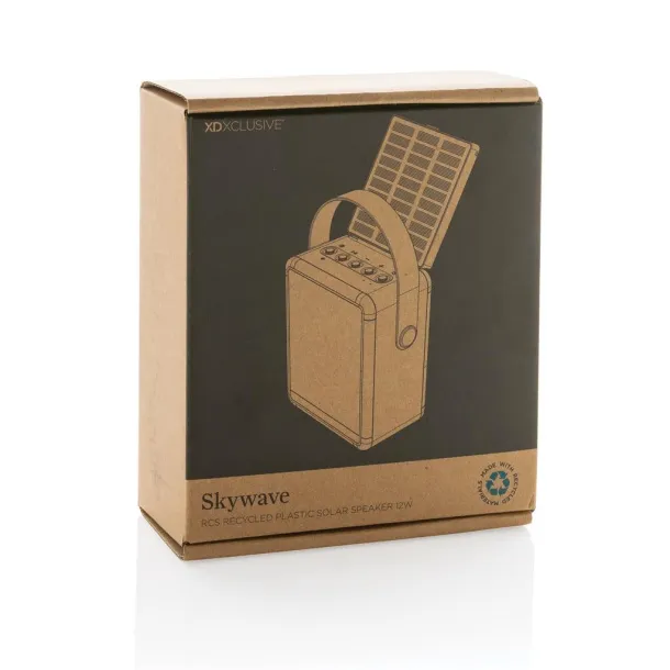  Skywave RCS recycled plastic solar speaker 12W - XD Xclusive Black 