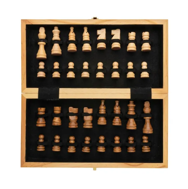  FSC® Luxury wooden foldable chess set - XD Collection Brown 