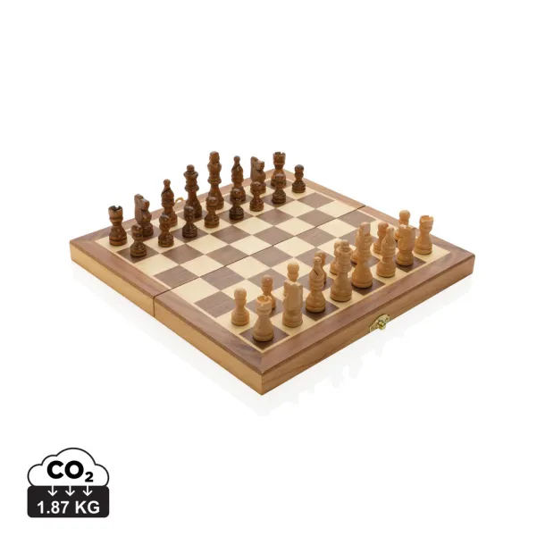  FSC® Luxury wooden foldable chess set - XD Collection Brown 