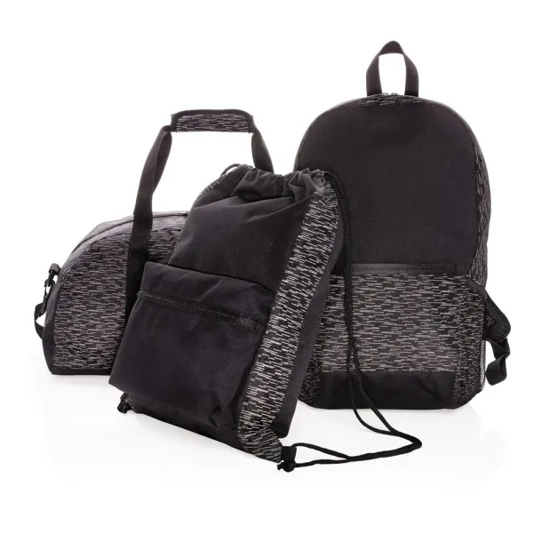  AWARE™ RPET Reflective drawstring backpack - XD Collection Black 