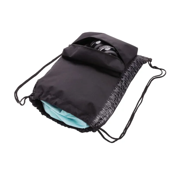  AWARE™ RPET Reflective drawstring backpack - XD Collection Black 