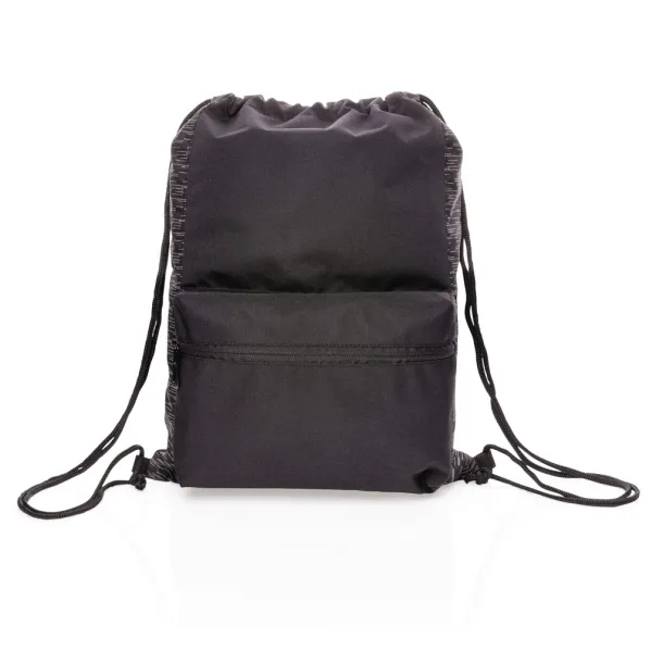  AWARE™ RPET Reflective drawstring backpack - XD Collection Black 