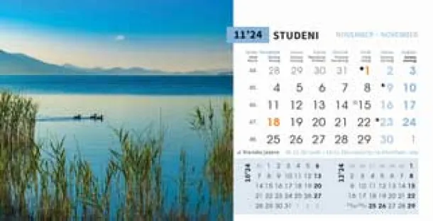  "PRIRODA" 13 sheets, format: 20,5x14,5 cm, desk calendar, envelope, P/50 Color