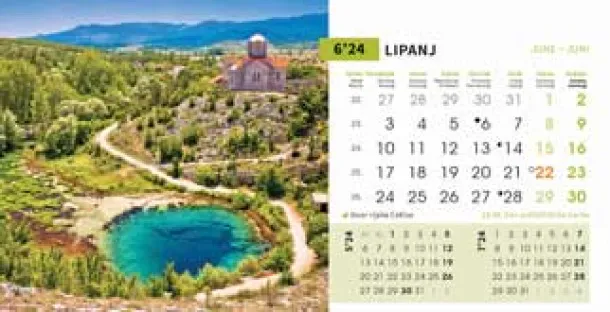  "PRIRODA" 13 list., dim: 20,5x14,5 cm, stolni kalendar, koverta, P/100 Color