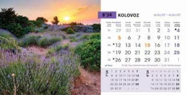  "PRIRODA" 13 sheets, format: 20,5x14,5 cm, desk calendar, envelope, P/50 Color