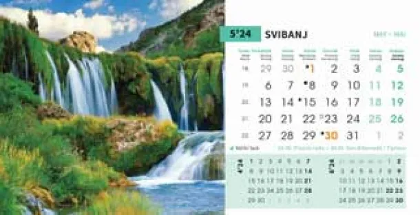  "PRIRODA" 13 list., dim: 20,5x14,5 cm, stolni kalendar, koverta, P/100 Color