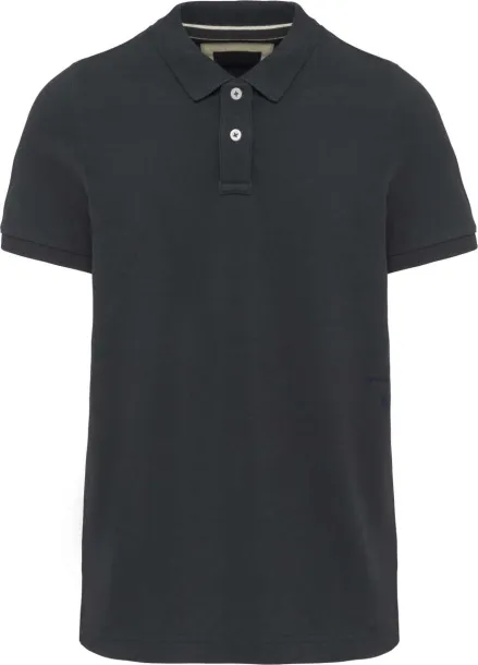  MEN'S VINTAGE SHORT SLEEVE POLO SHIRT - Kariban Vintage Charcoal