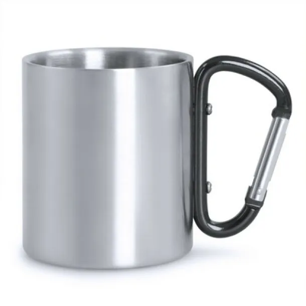  Mug 200 ml with carabiner black