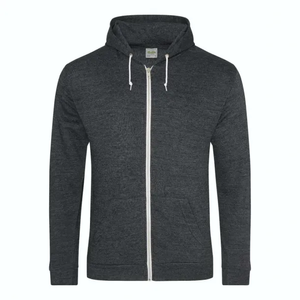  Siva zip hoodica - 225 g/m² - Just Hoods Black Heather