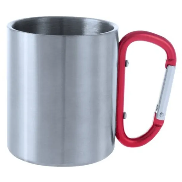  Mug 200 ml with carabiner red