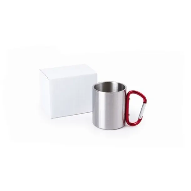  Mug 200 ml with carabiner Crvena