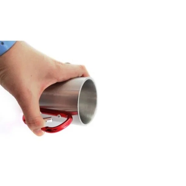  Šalica s karabinerom 200 ml Crvena