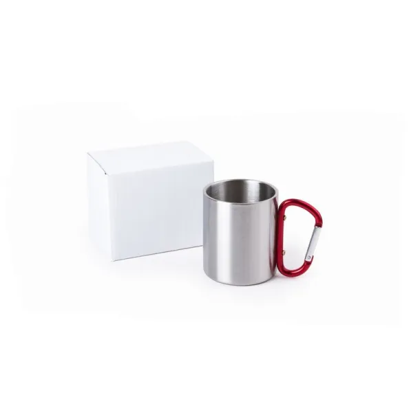  Mug 200 ml with carabiner Crvena