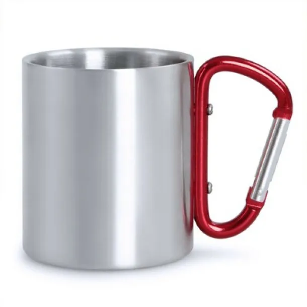  Mug 200 ml with carabiner Crvena