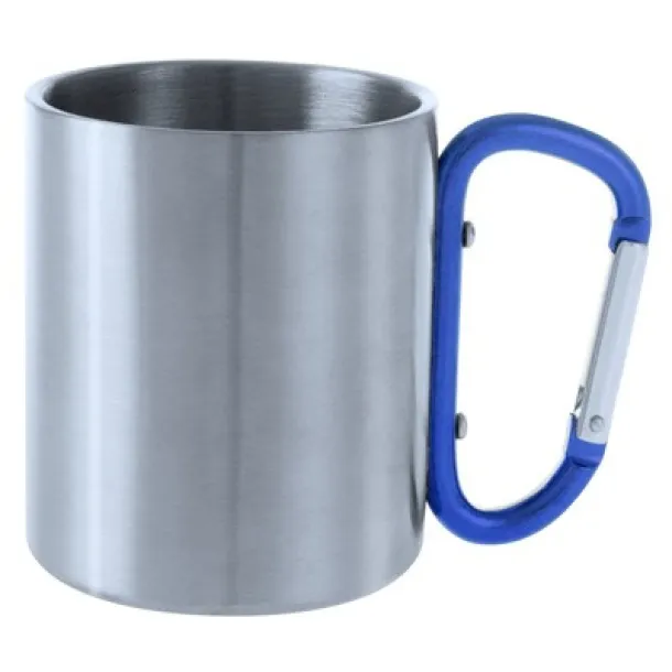  Mug 200 ml with carabiner blue