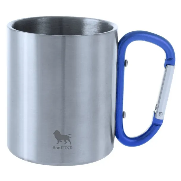  Mug 200 ml with carabiner blue