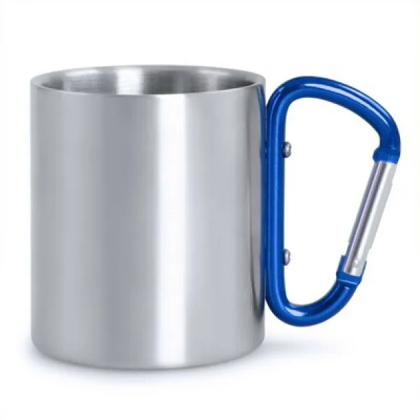  Mug 200 ml with carabiner blue