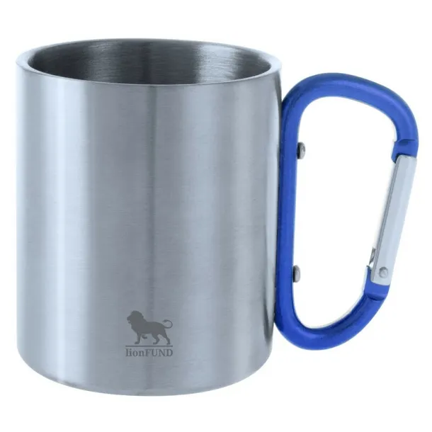  Mug 200 ml with carabiner blue