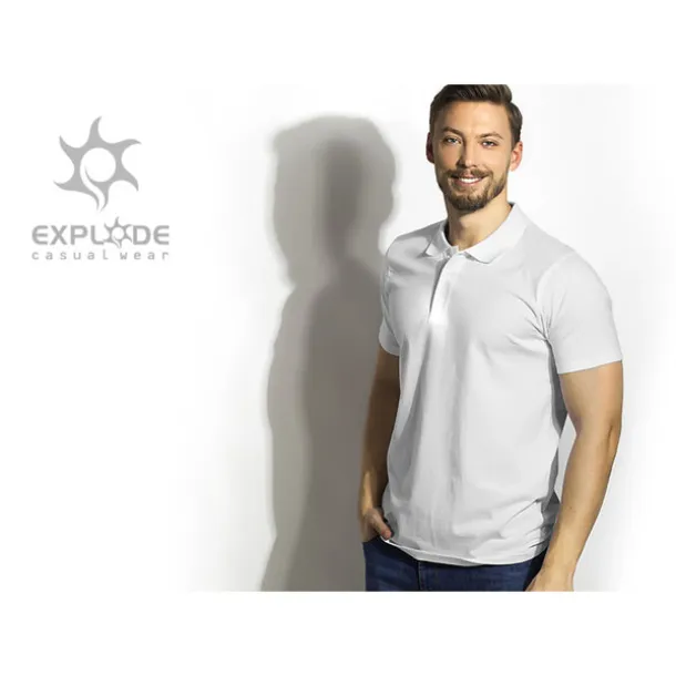 UNO Muška pamučna polo majica, 180 g/m2 - EXPLODE Bijela