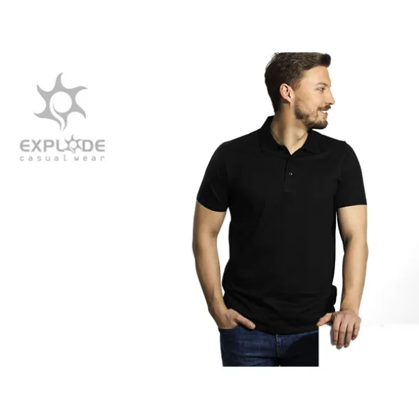 UNO men’s jersey polo shirt - EXPLODE Black