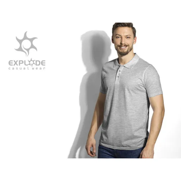 UNO Muška pamučna polo majica, 180 g/m2 - EXPLODE Pepeljasto siva