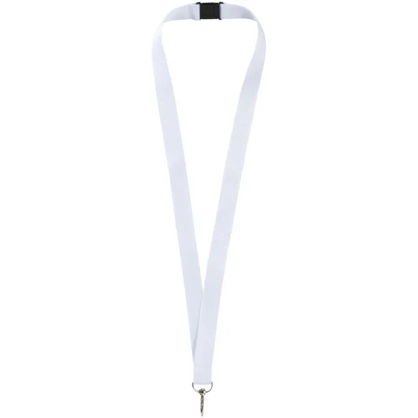 Lago lanyard with break-away closure - Unbranded White