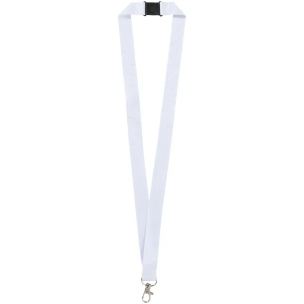 Lago lanyard with break-away closure - Unbranded White