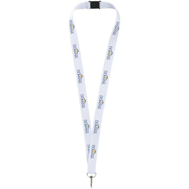 Lago lanyard with break-away closure - Unbranded White