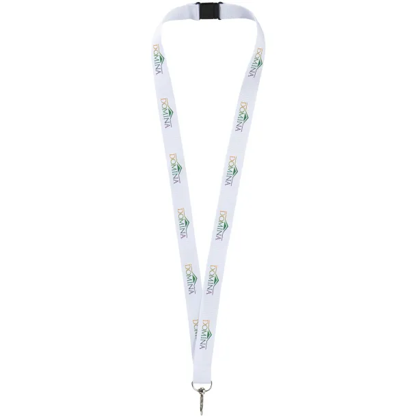 Lago lanyard with break-away closure - Unbranded White