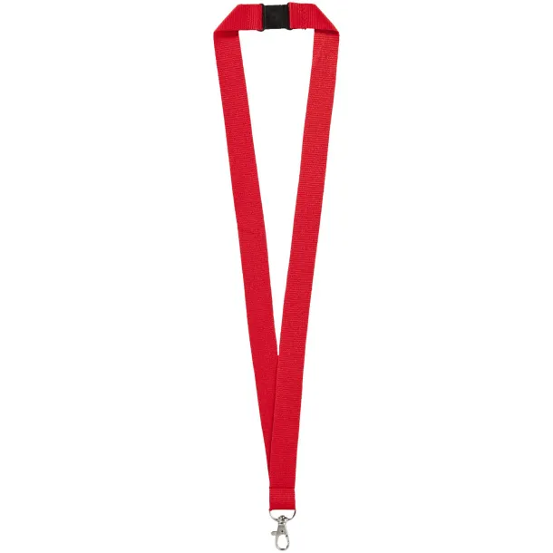 Lago lanyard with break-away closure Red