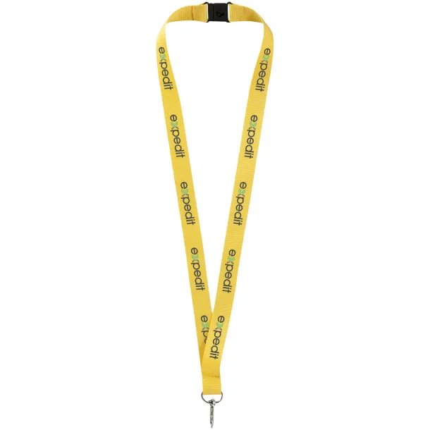 Lago lanyard with break-away closure - Unbranded Yellow