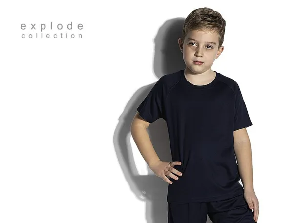 RECORD KIDS Kids sports T-shirt. 100% polyester - EXPLODE Plava