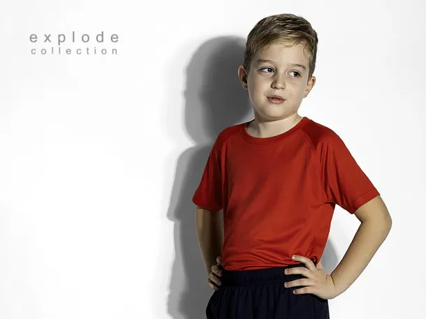 RECORD KIDS kid’s sports T shirt - EXPLODE Red