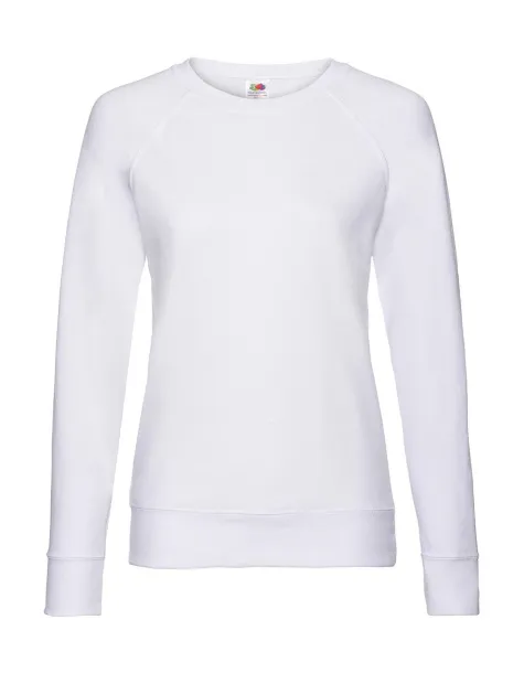  Ženski raglan pulover, 240 g/m² - Fruit of the Loom Bijela