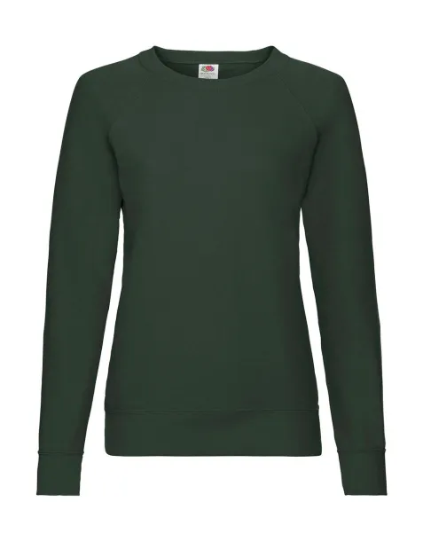  Ladies Lightweight Raglan Sweat - Fruit of the Loom Bottle Green