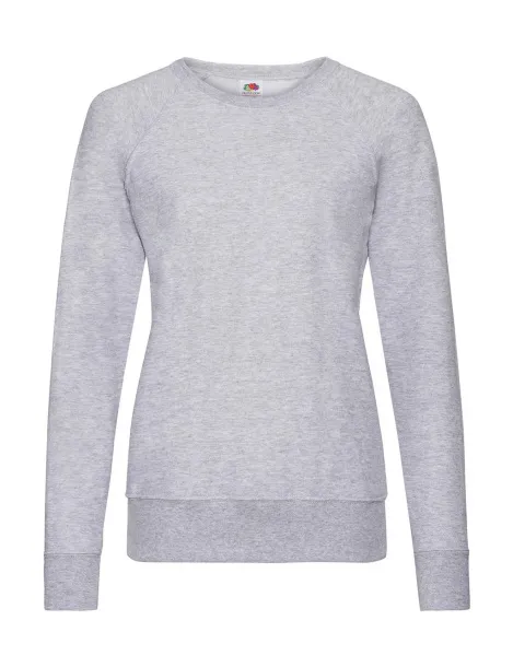  Ladies Lightweight Raglan Sweat - Fruit of the Loom Heather Grey