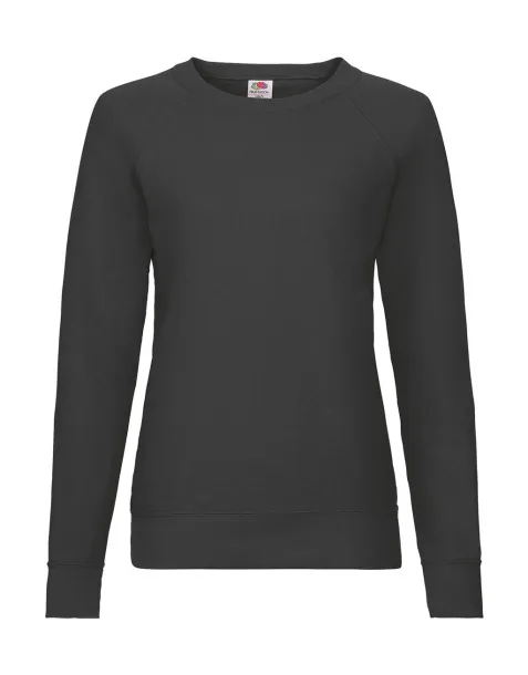  Ladies Lightweight Raglan Sweat - Fruit of the Loom Light Graphite