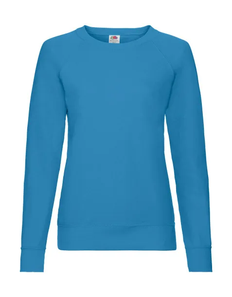  Ladies Lightweight Raglan Sweat - Fruit of the Loom Azure Blue