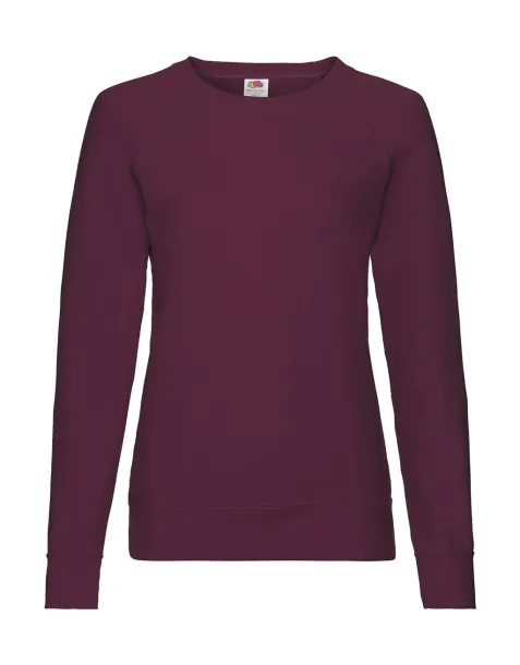  Ladies Lightweight Raglan Sweat - Fruit of the Loom Burgundy