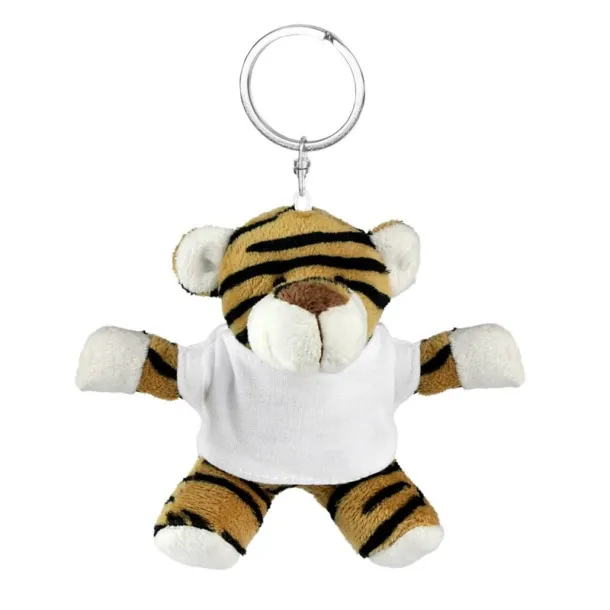 Orson Plush tiger, keyring light brown