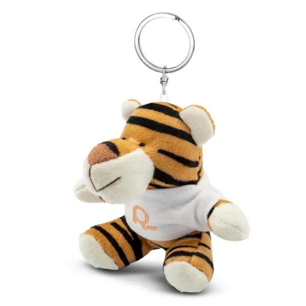 Orson Plush tiger, keyring light brown