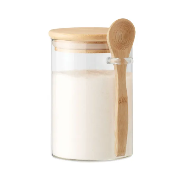 BOROSPOON Glass jar with spoon 600 ml Transparent