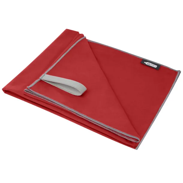 Pieter ultra lagani i brzosušeći ručnik od recikliranog materijala, 200 g/m² Crvena