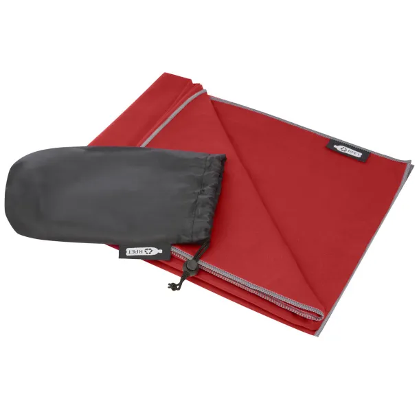 Pieter recycled PET ultra lightweight and quick dry towel Red