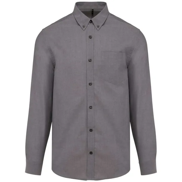  MEN'S LONG-SLEEVED OXFORD SHIRT - Kariban Oxford Zinc