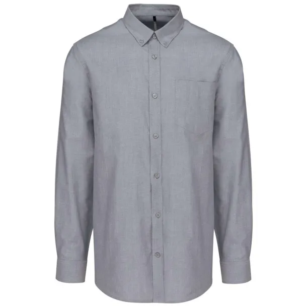  MEN'S LONG-SLEEVED OXFORD SHIRT - Kariban Oxford Zinc